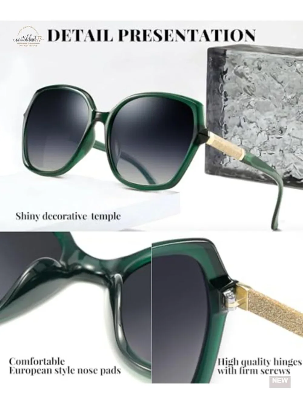 Polarized Sunglasses Women UV400 Protection Trendy Oversized Shades Gift